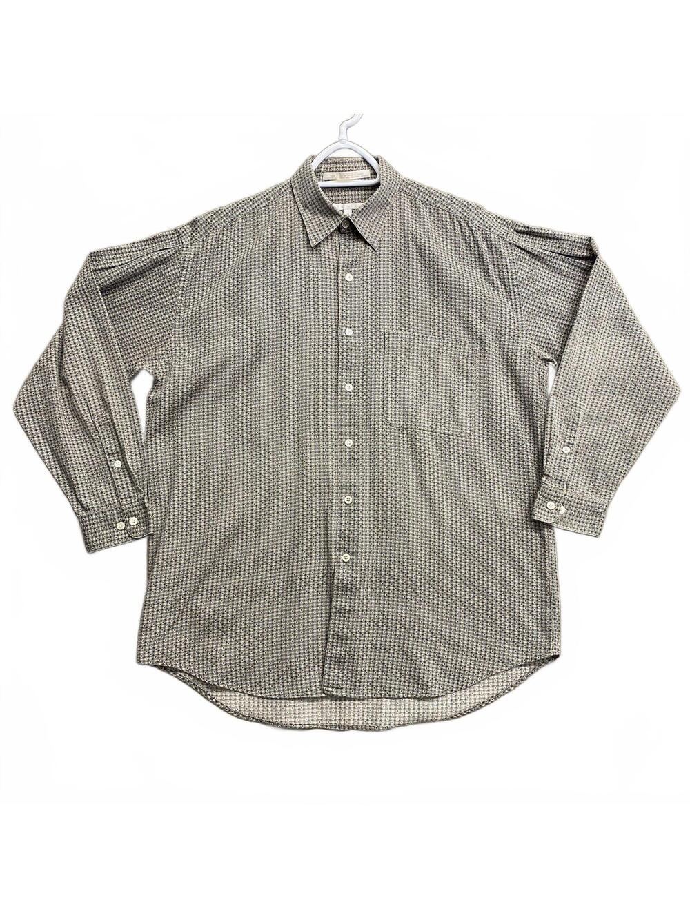 VTG 80/90s Perry Ellis Made in USA Men's Long Sleeve Button-Up Shirt Patterned M